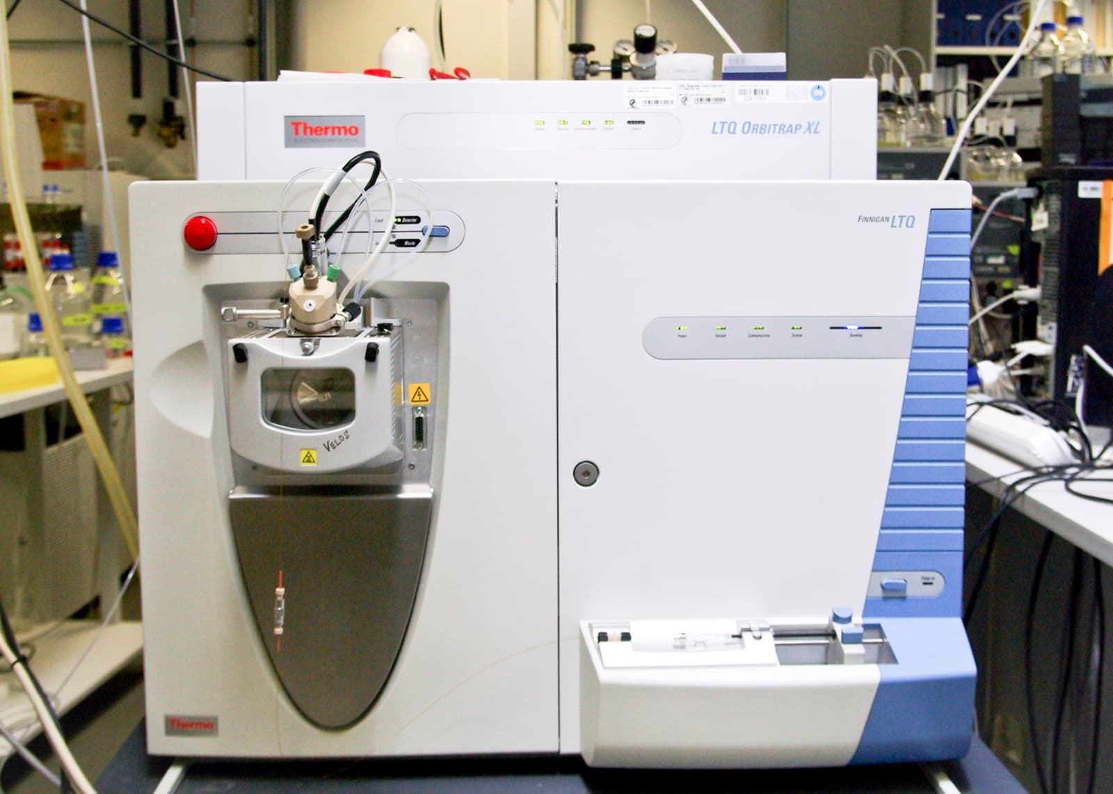 Thermo LTQ Orbitrap XL mass spectrometer in a bioanalytical laboratory